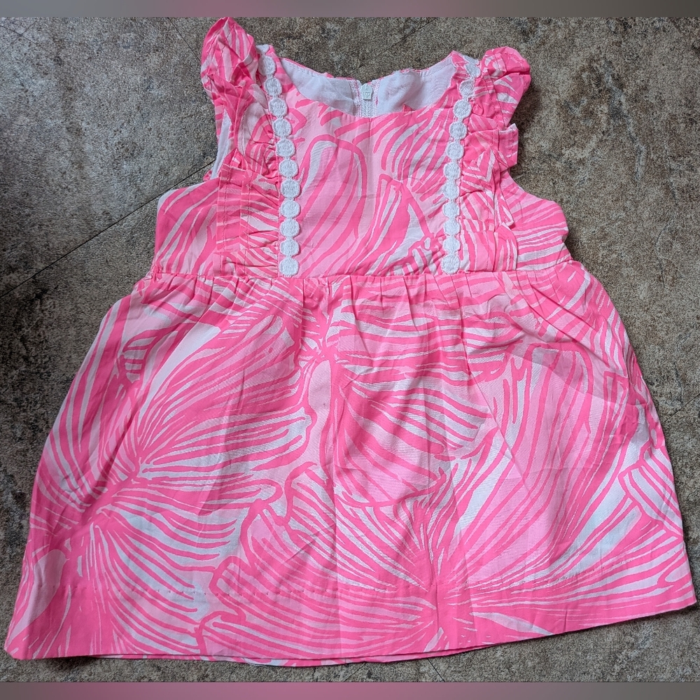 Lilly Pulitzer Pink and White Cotton Dress